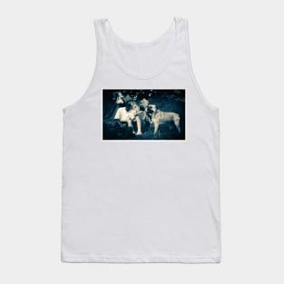 Weekend Camping (blue sepia) Tank Top